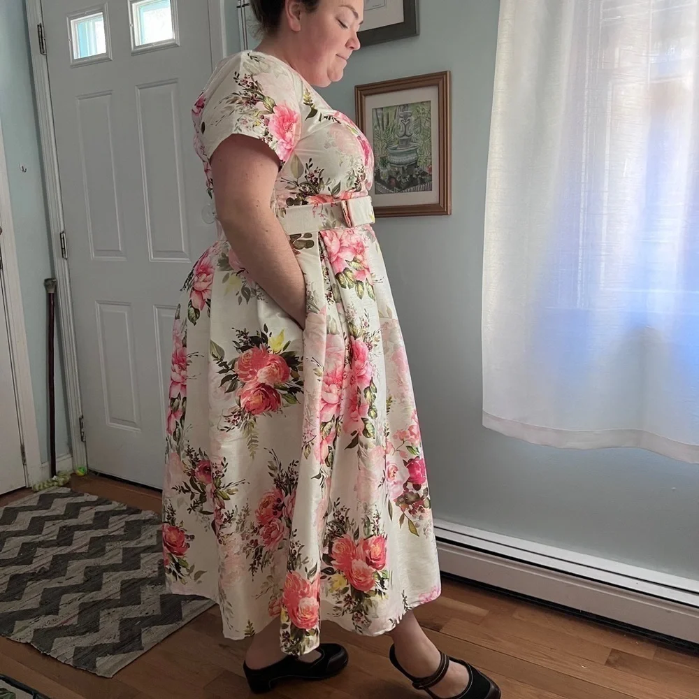 Wayward Fancies eShakti Floral Flowey Dress Size 2X 20W